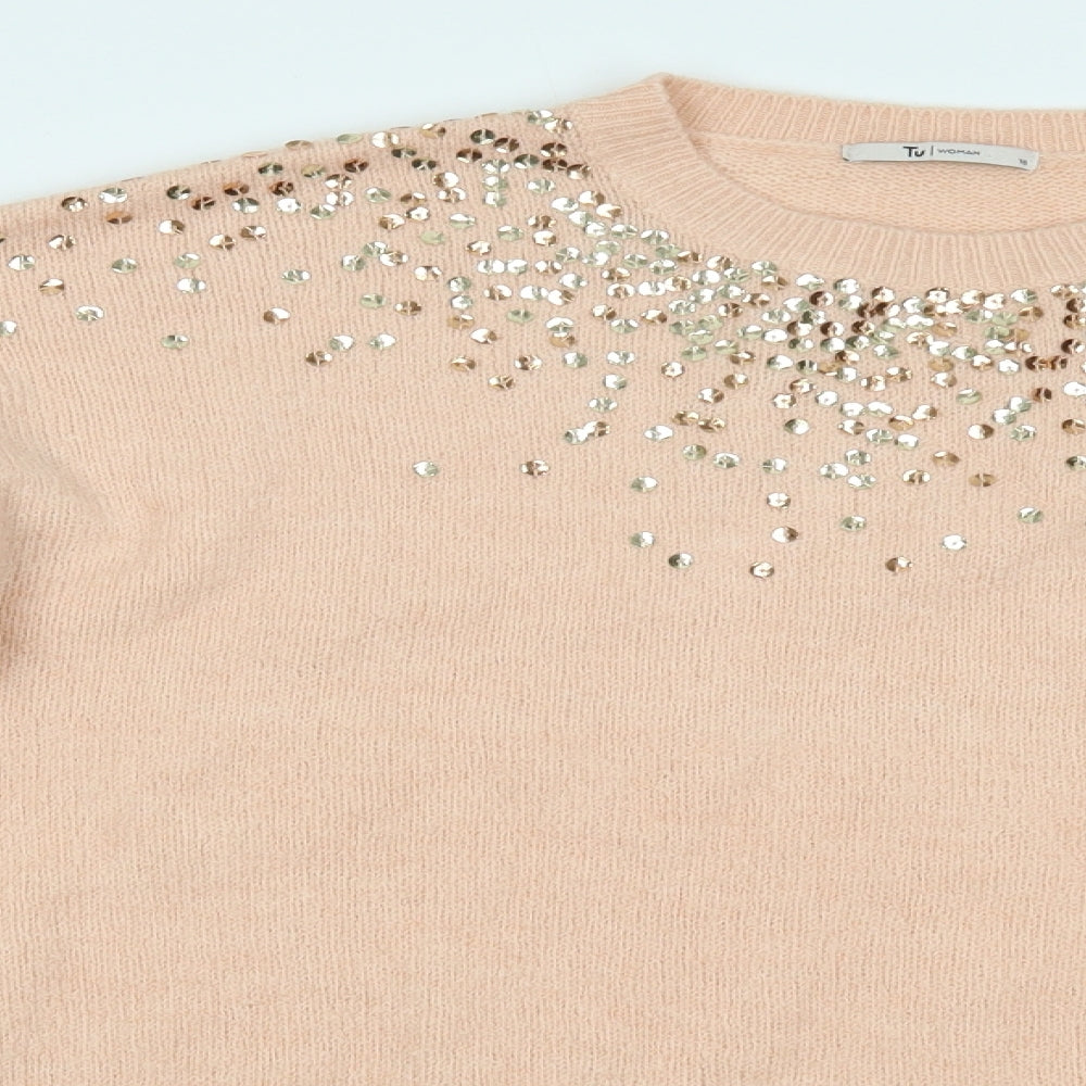 TU Womens Pink   Pullover Jumper Size 16