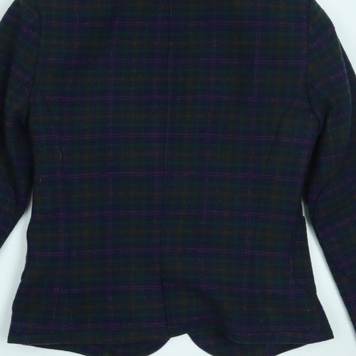 Primark Womens Blue Plaid  Jacket Blazer Size 6