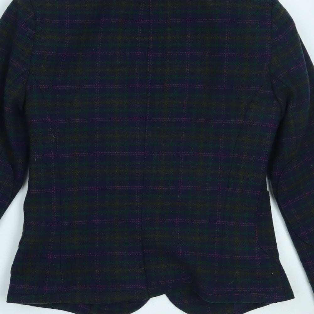 Primark Womens Blue Plaid  Jacket Blazer Size 6