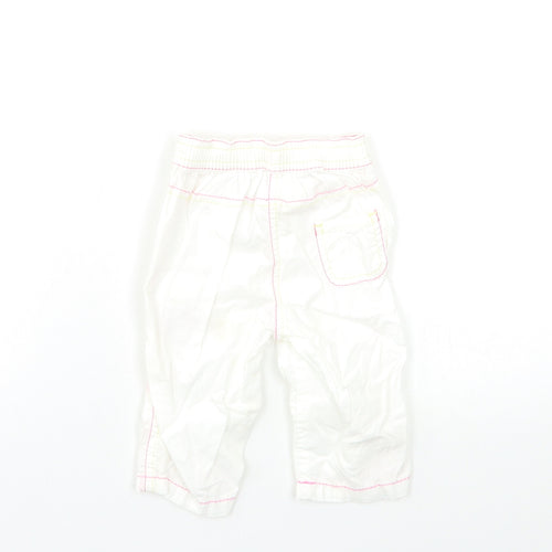George Baby White   Cargo Trousers Size 3-6 Months