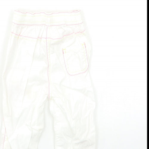 George Baby White   Cargo Trousers Size 3-6 Months
