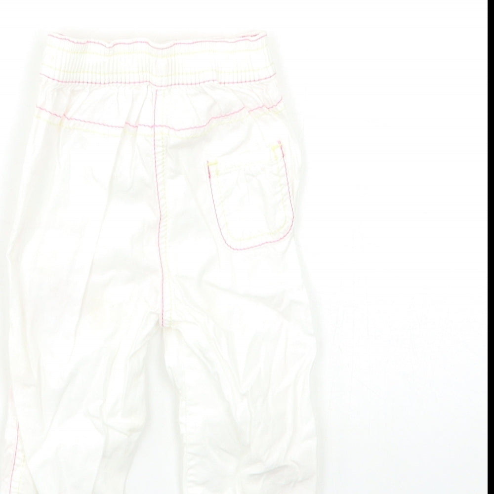 George Baby White   Cargo Trousers Size 3-6 Months
