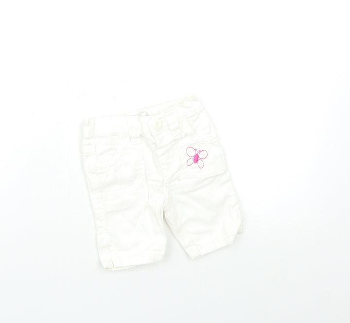 Earlydays Baby White  Damask Capri Jeans Size 3-6 Months