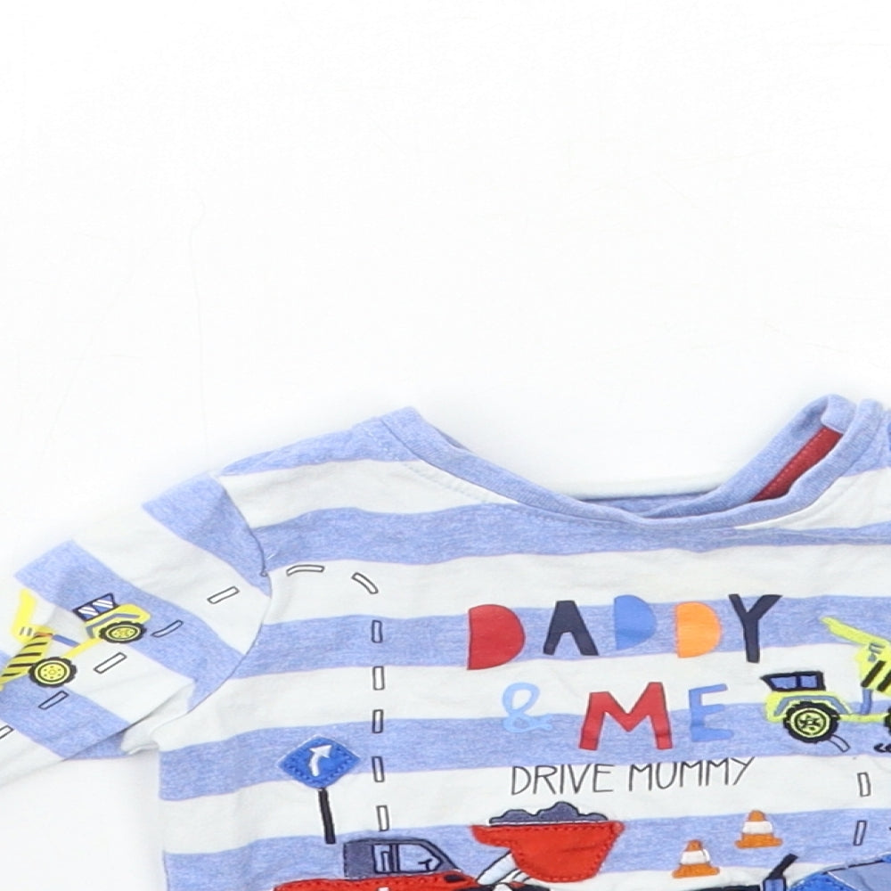 Blue Zoo Baby Blue Striped  Basic T-Shirt Size 3-6 Months