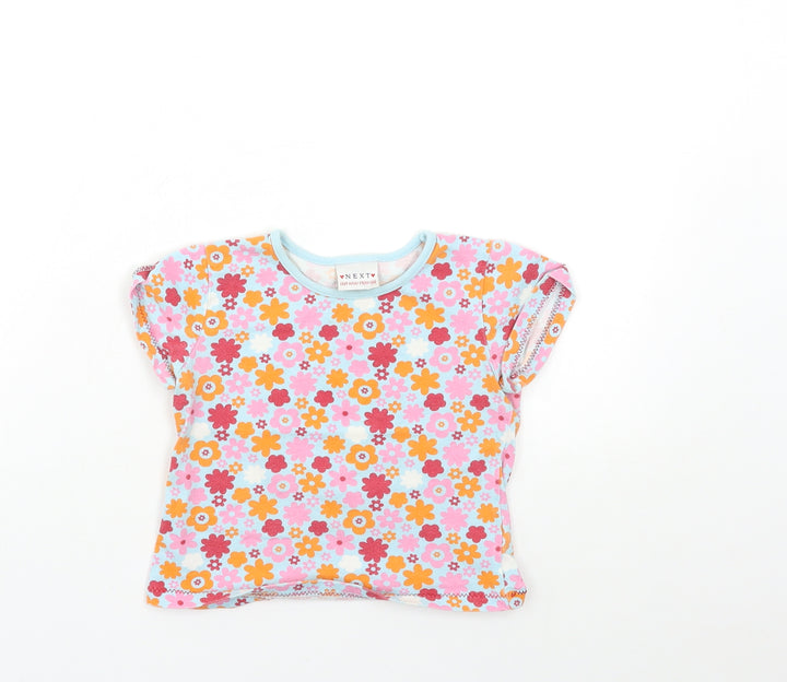 NEXT Baby Pink Floral  Basic T-Shirt Size 18-24 Months