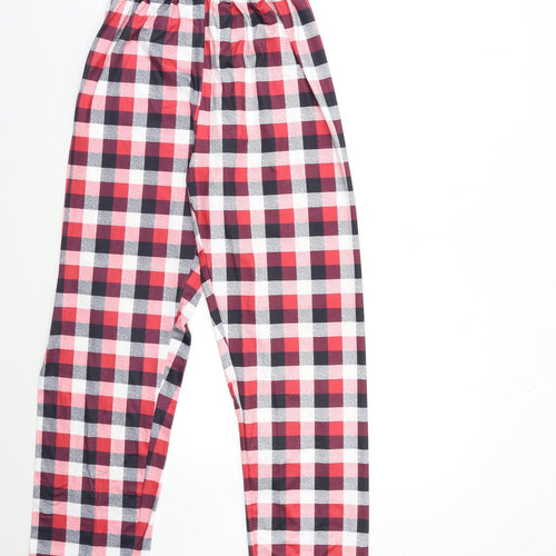 Preworn Womens Red Check  Trousers  Size M L30 in
