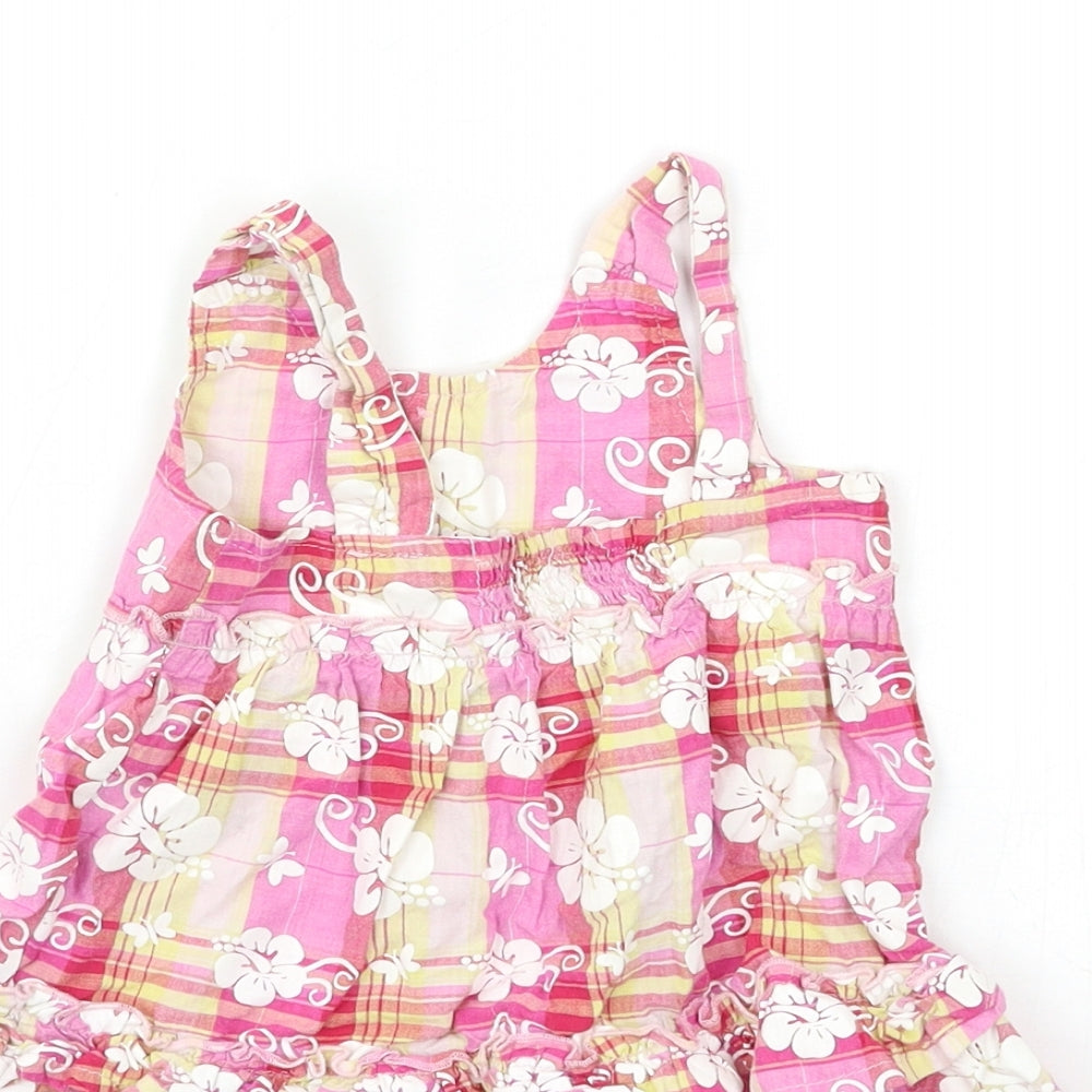Preworn Baby Pink Check  Shirt Dress  Size 12-18 Months
