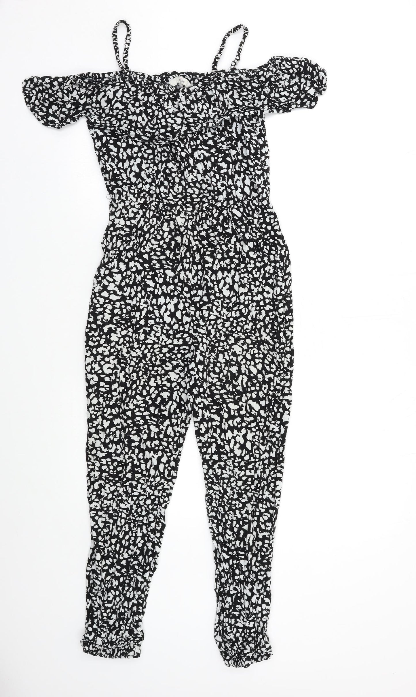 Miss evie Girls Black Geometric  Jumpsuit One-Piece Size 11-12 Years