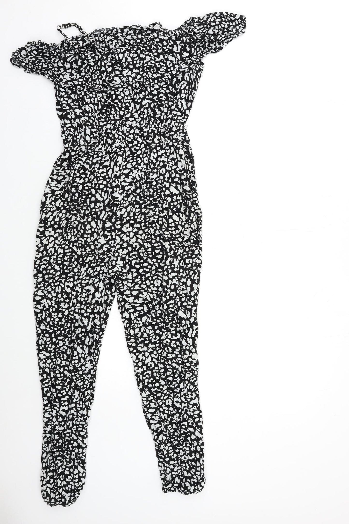 Miss evie Girls Black Geometric  Jumpsuit One-Piece Size 11-12 Years