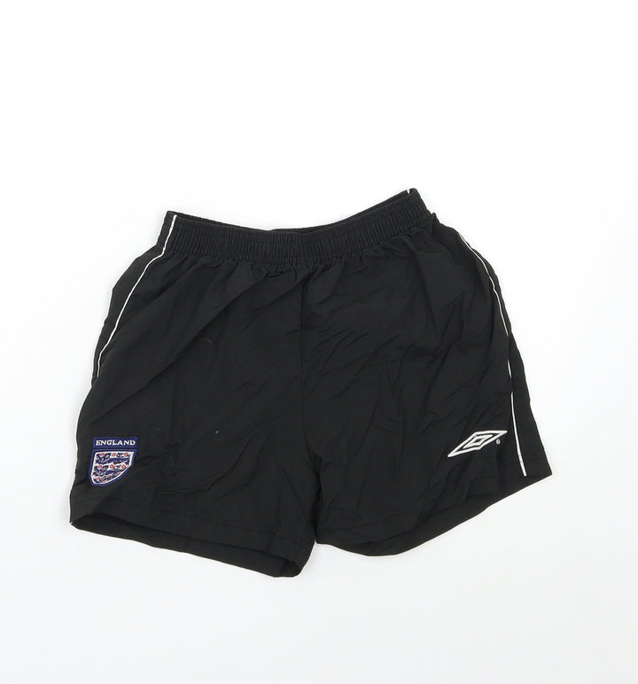 Umbro Boys Black Sweat Shorts Size 6-7 Years
