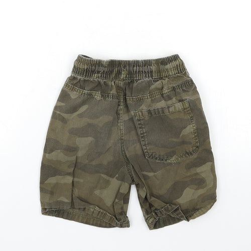Denim & Co. Boys Green Check  Chino Shorts Size 3-4 Years