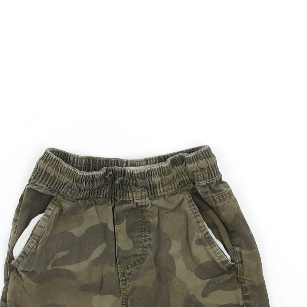 Denim & Co. Boys Green Check  Chino Shorts Size 3-4 Years