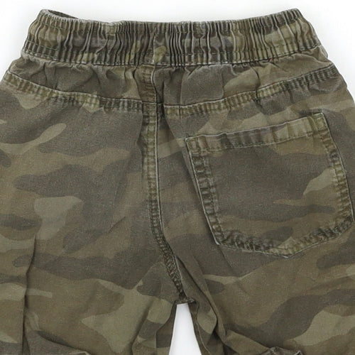 Denim & Co. Boys Green Check  Chino Shorts Size 3-4 Years