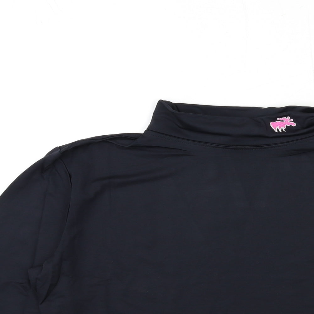 Moose Golf Clothing Womens Black   Basic T-Shirt Size L