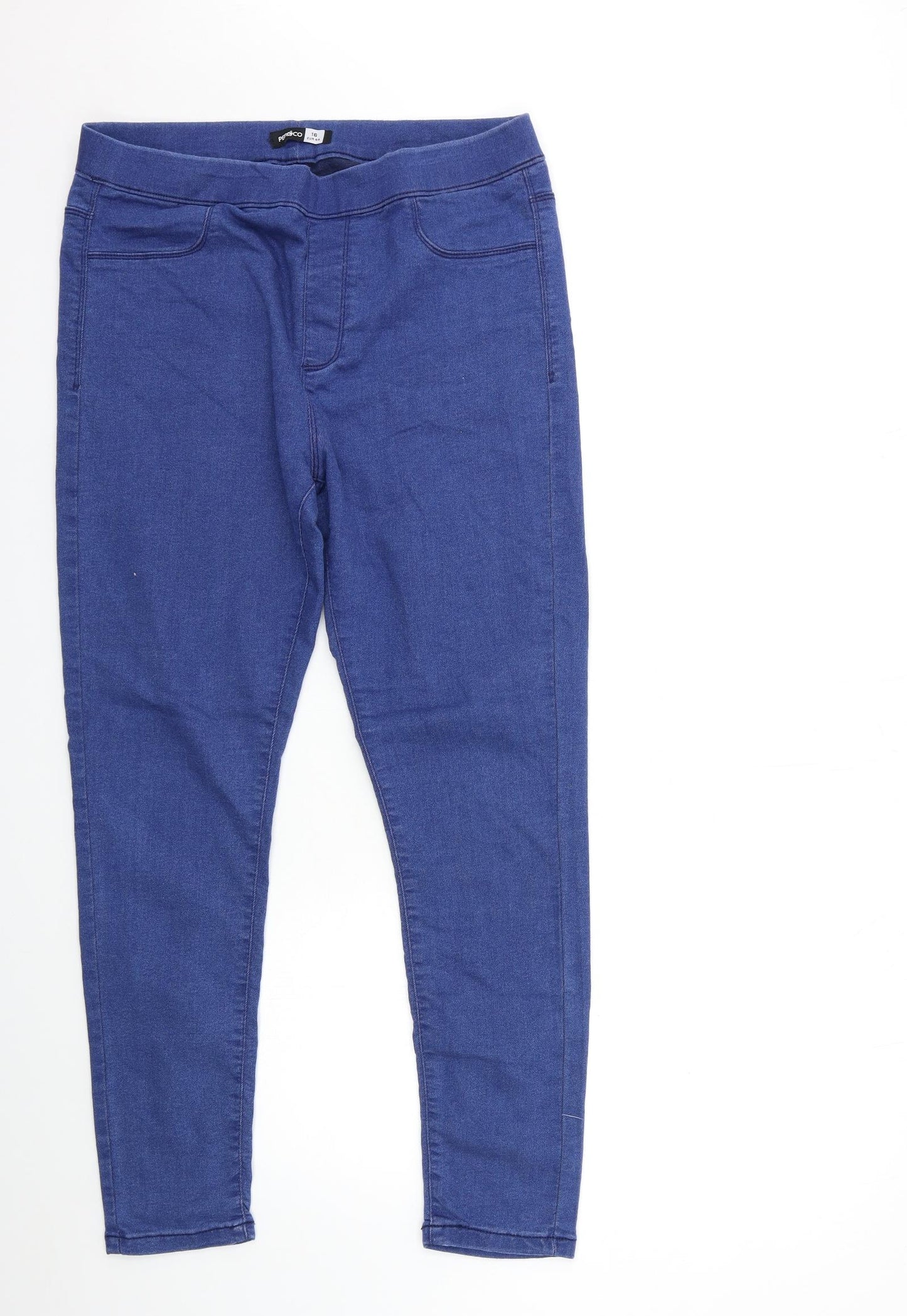 Pep&CO Womens Blue  Denim Jegging Jeans Size 16 L29 in
