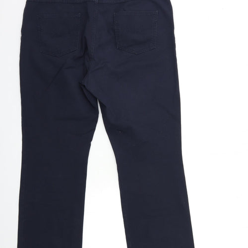 Marks and Spencer Womens Blue   Chino Trousers Size 38 in L30 in