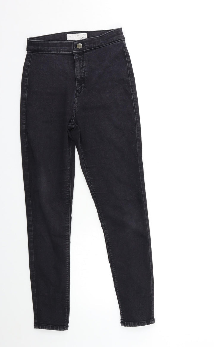 Topshop Womens Black  Denim Skinny Jeans Size 28 in L30 in
