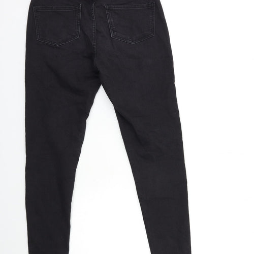 Boohoo Womens Black  Denim Skinny Jeans Size 10 L28.5 in