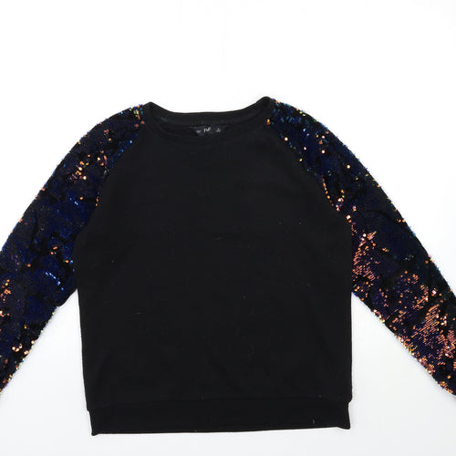 F&F Womens Black   Pullover Sweatshirt Size 6