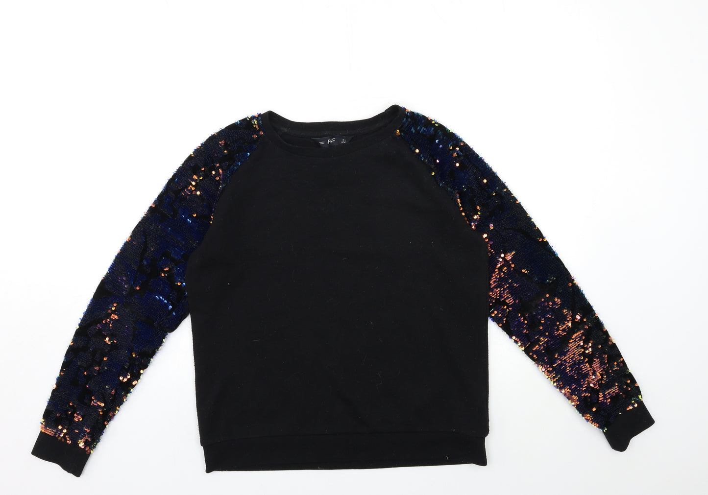 F&F Womens Black   Pullover Sweatshirt Size 6
