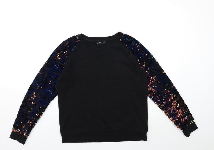 F&F Womens Black   Pullover Sweatshirt Size 6