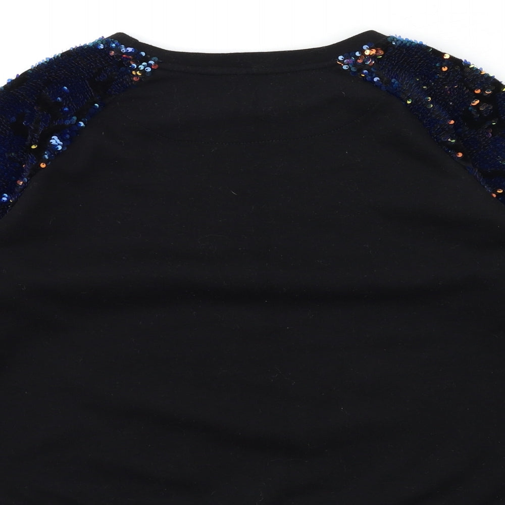 F&F Womens Black   Pullover Sweatshirt Size 6