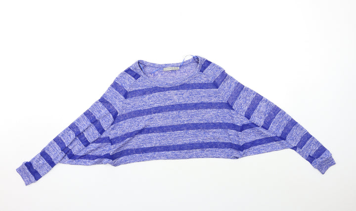 Atmosphere Womens Blue Striped Pullover Jumper Size 8