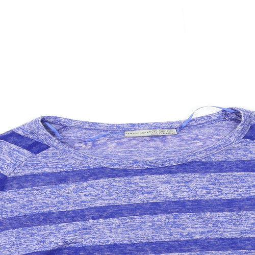 Atmosphere Womens Blue Striped  Pullover Jumper Size 8