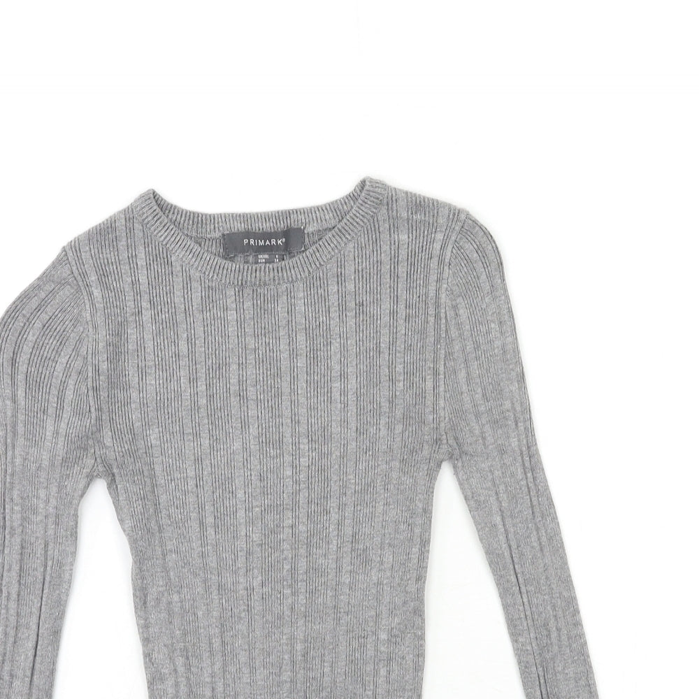 Primark Womens Grey  Knit Pullover Jumper Size 6