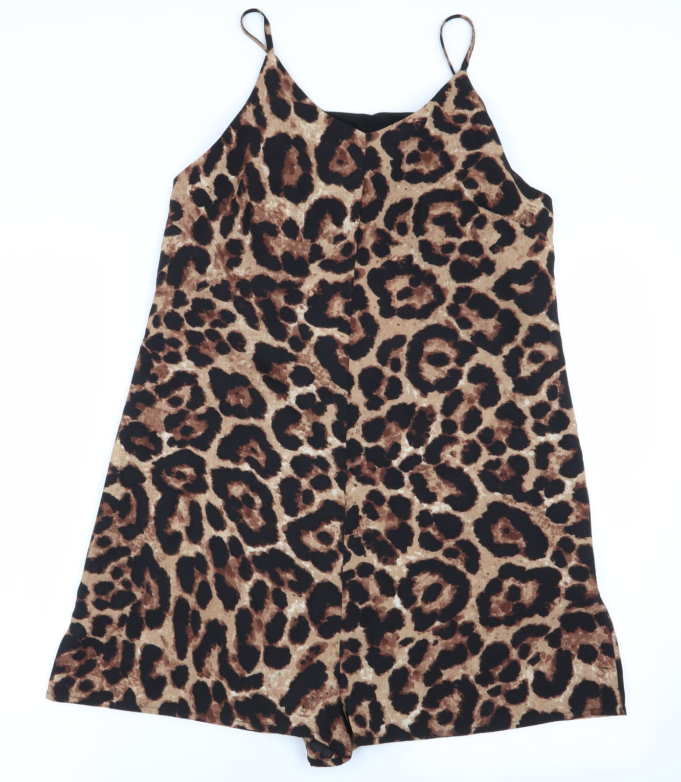 Glamorous Womens Multicoloured Animal Print  Playsuit One-Piece Size 12