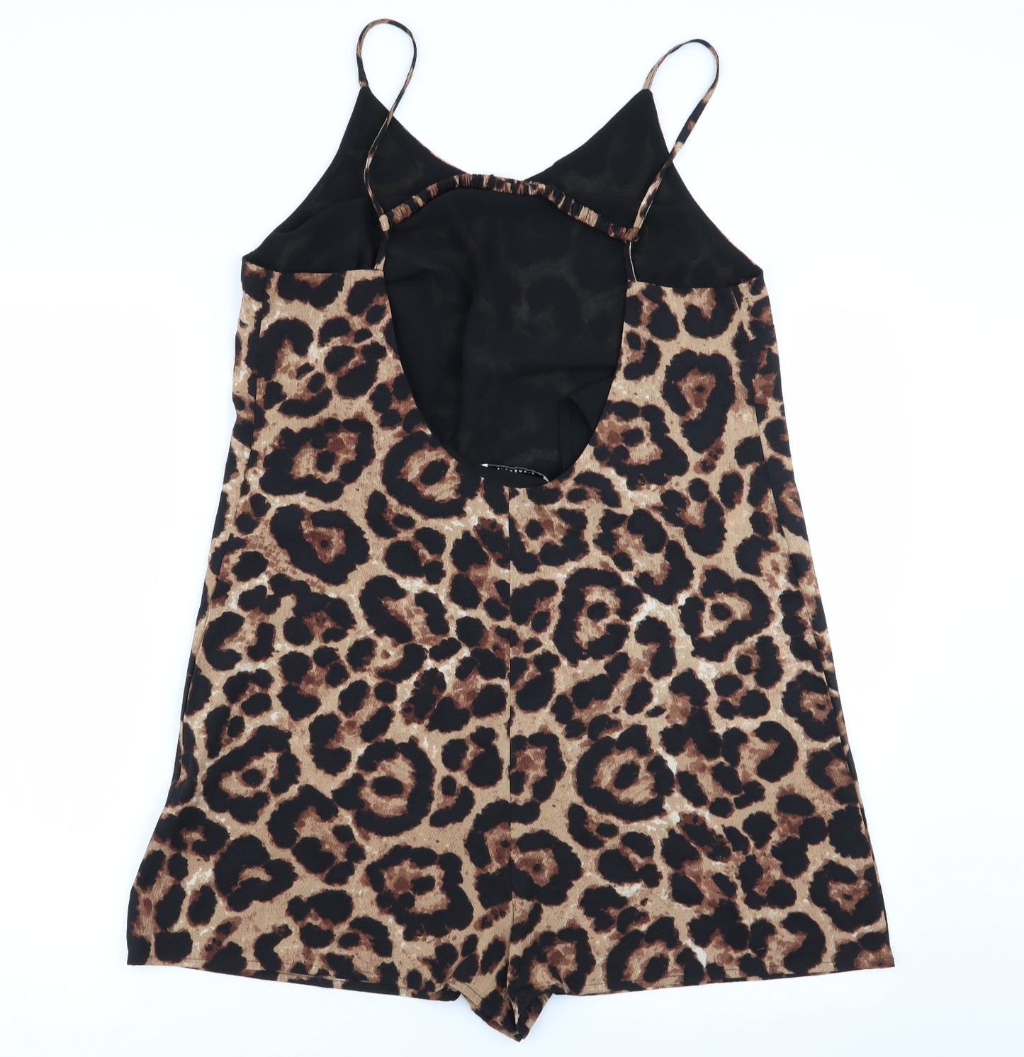 Glamorous Womens Multicoloured Animal Print  Playsuit One-Piece Size 12