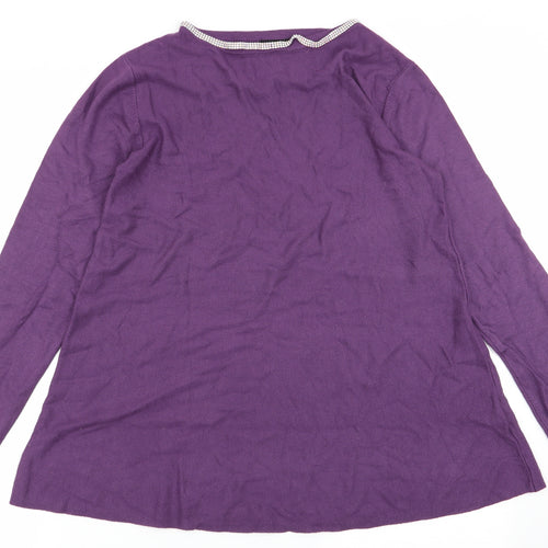 Roman Womens Purple   Basic T-Shirt Size 12