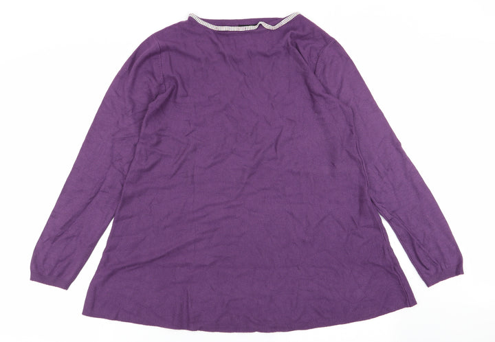 Roman Womens Purple   Basic T-Shirt Size 12