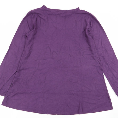Roman Womens Purple   Basic T-Shirt Size 12