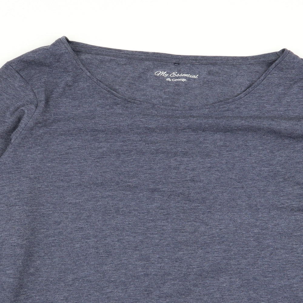 Asda George Womens Blue   Basic T-Shirt Size 16