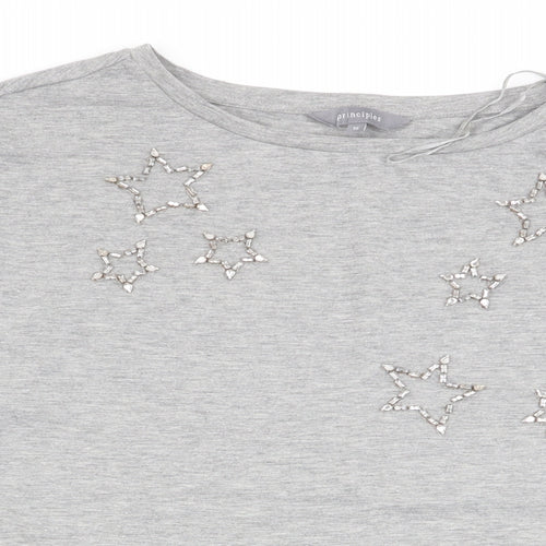 Principles Womens Grey   Basic T-Shirt Size 16