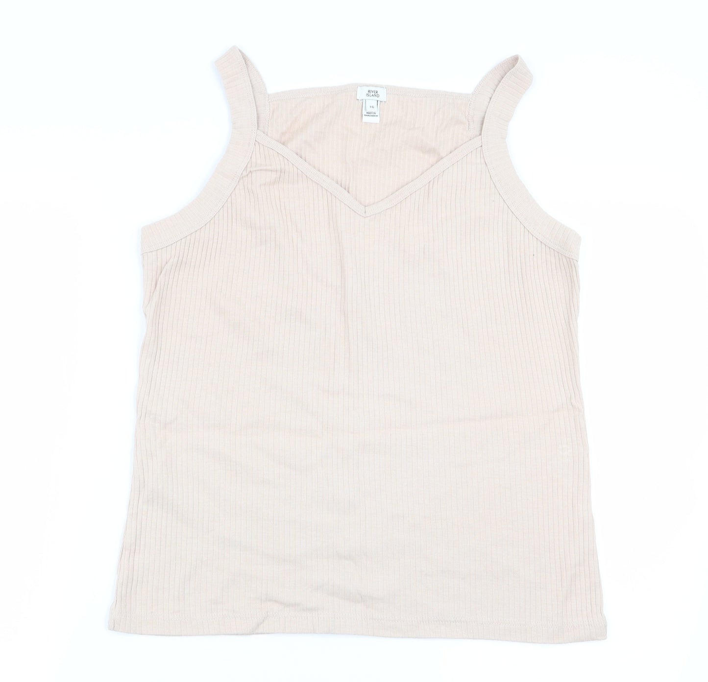 River Island Womens Beige   Basic Tank Size 16