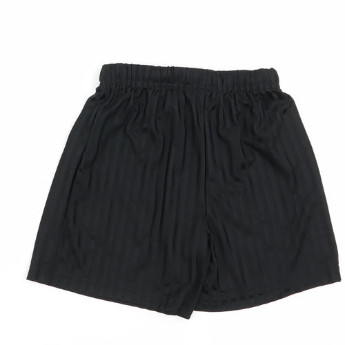 schoolqear Boys Black Striped  Sweat Shorts Size 8 Years