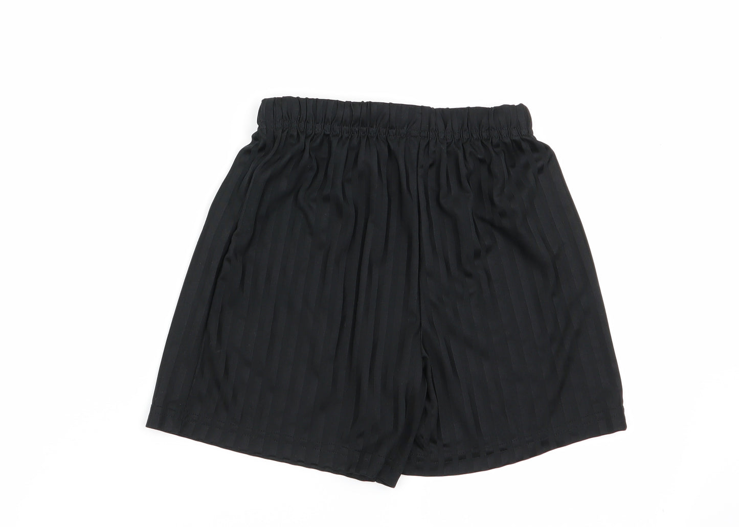 schoolqear Boys Black Striped  Sweat Shorts Size 8 Years