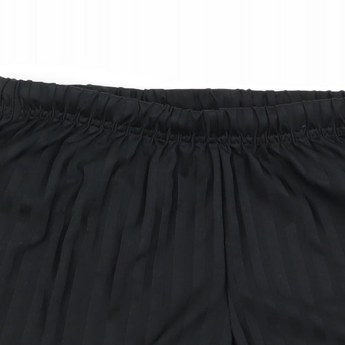 schoolqear Boys Black Striped  Sweat Shorts Size 8 Years