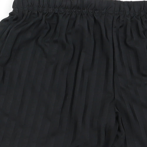 schoolqear Boys Black Striped  Sweat Shorts Size 8 Years