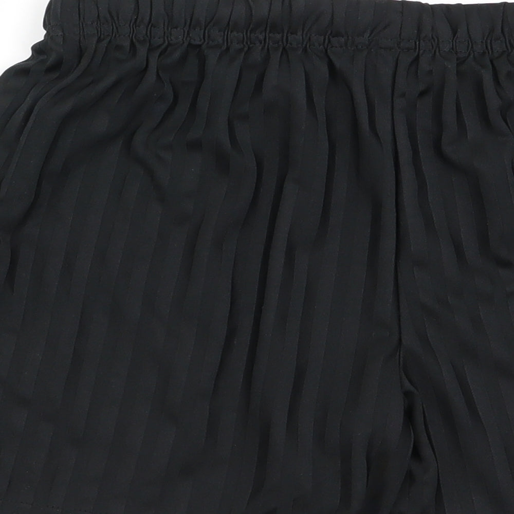 schoolqear Boys Black Striped  Sweat Shorts Size 8 Years