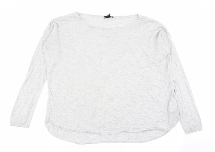 H&M Womens Grey   Basic T-Shirt Size 14