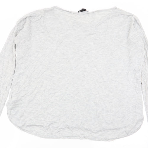 H&M Womens Grey   Basic T-Shirt Size 14