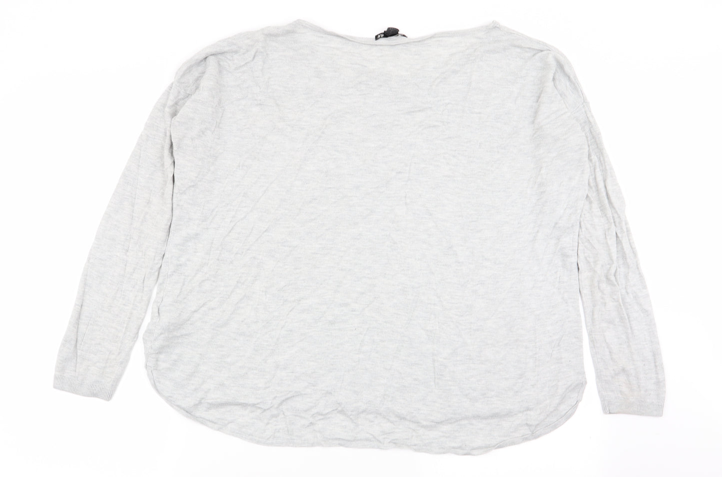 H&M Womens Grey   Basic T-Shirt Size 14