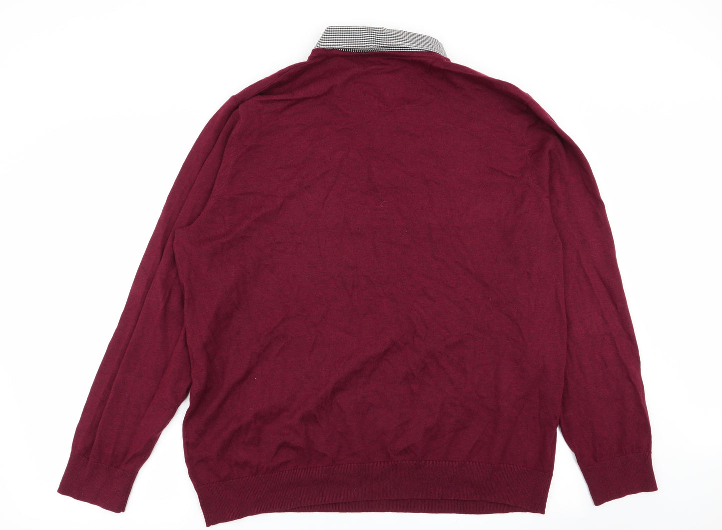 F&F Mens Red   Pullover Jumper Size 2XL  - jumper/shirt