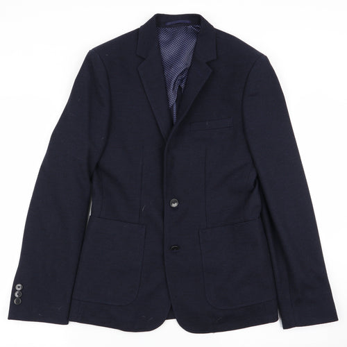 Easy Mens Blue   Jacket Blazer Size S