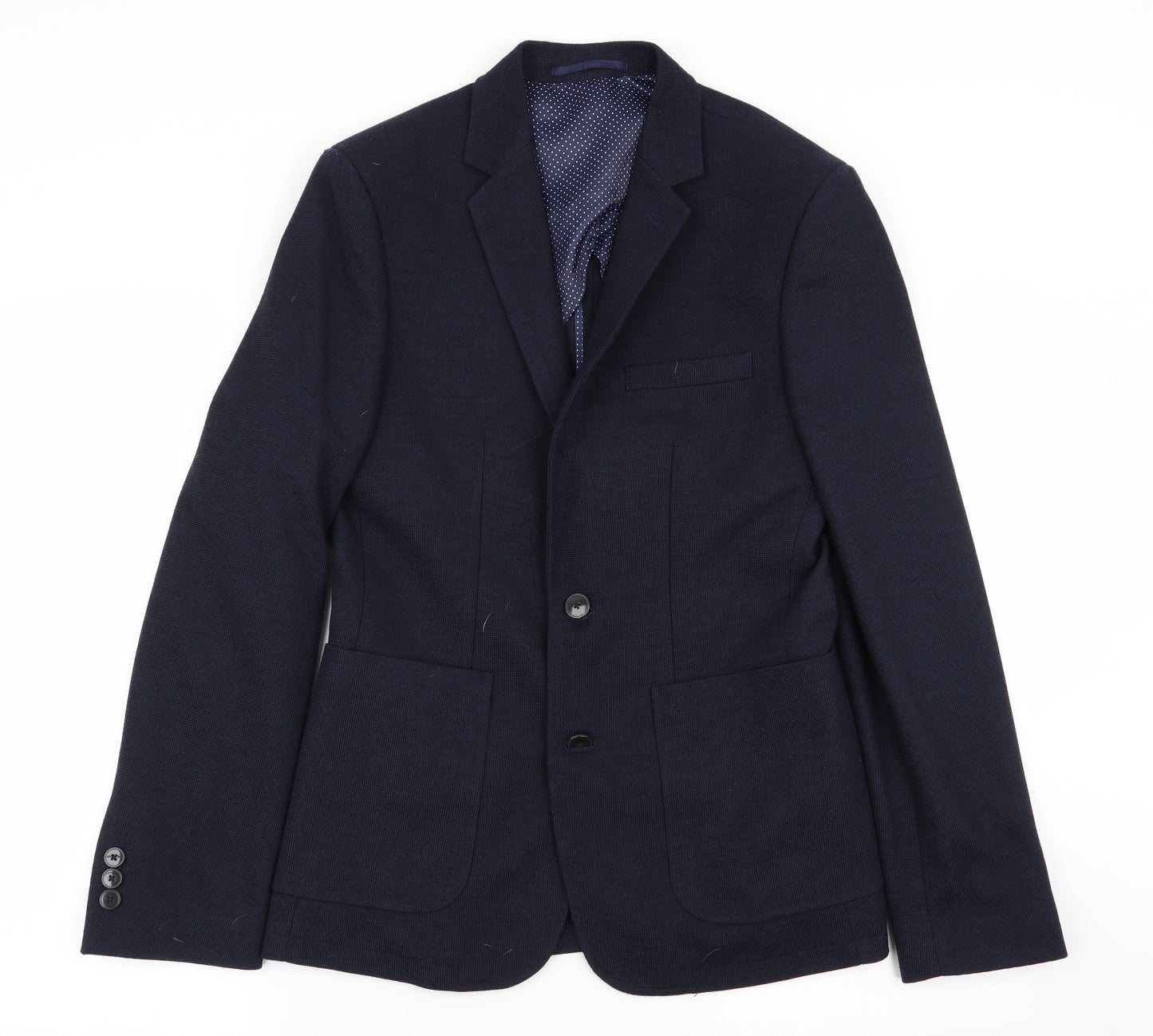 Easy Mens Blue   Jacket Blazer Size S