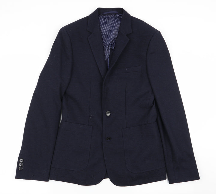 Easy Mens Blue   Jacket Blazer Size S