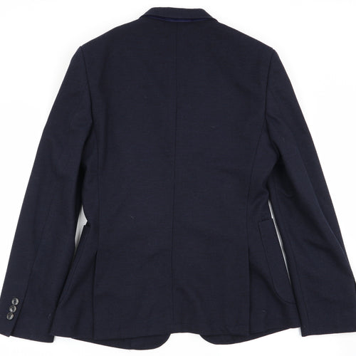 Easy Mens Blue   Jacket Blazer Size S